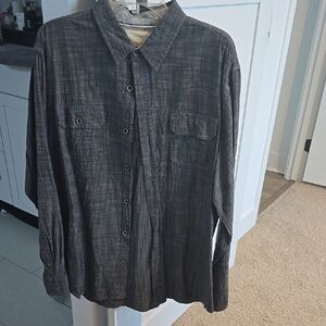 Gray Button-Up Shirt